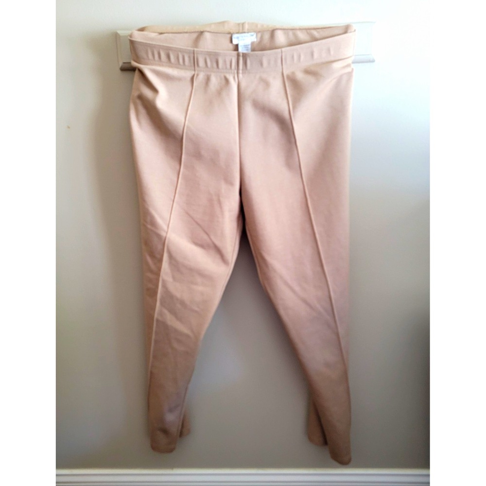 Rebecca Malone Women's Beige Tan Knit Pull-On Stretch 1X Career Work Straight